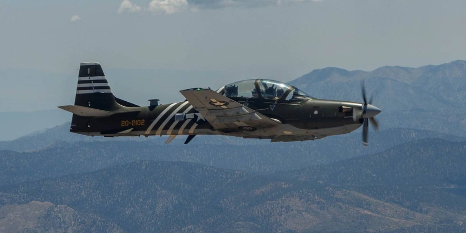 A-29 Super Tucano w barwach amerykańskiego lotnictwa | Fot. Richard Gonzales (Air Force), źródło: dvids.net (domena publiczna)